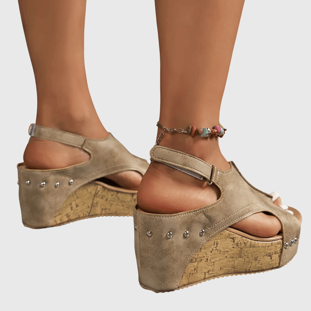 Lydia | Comfortabel sleehak sandalen plateau zomerschoenen dames
