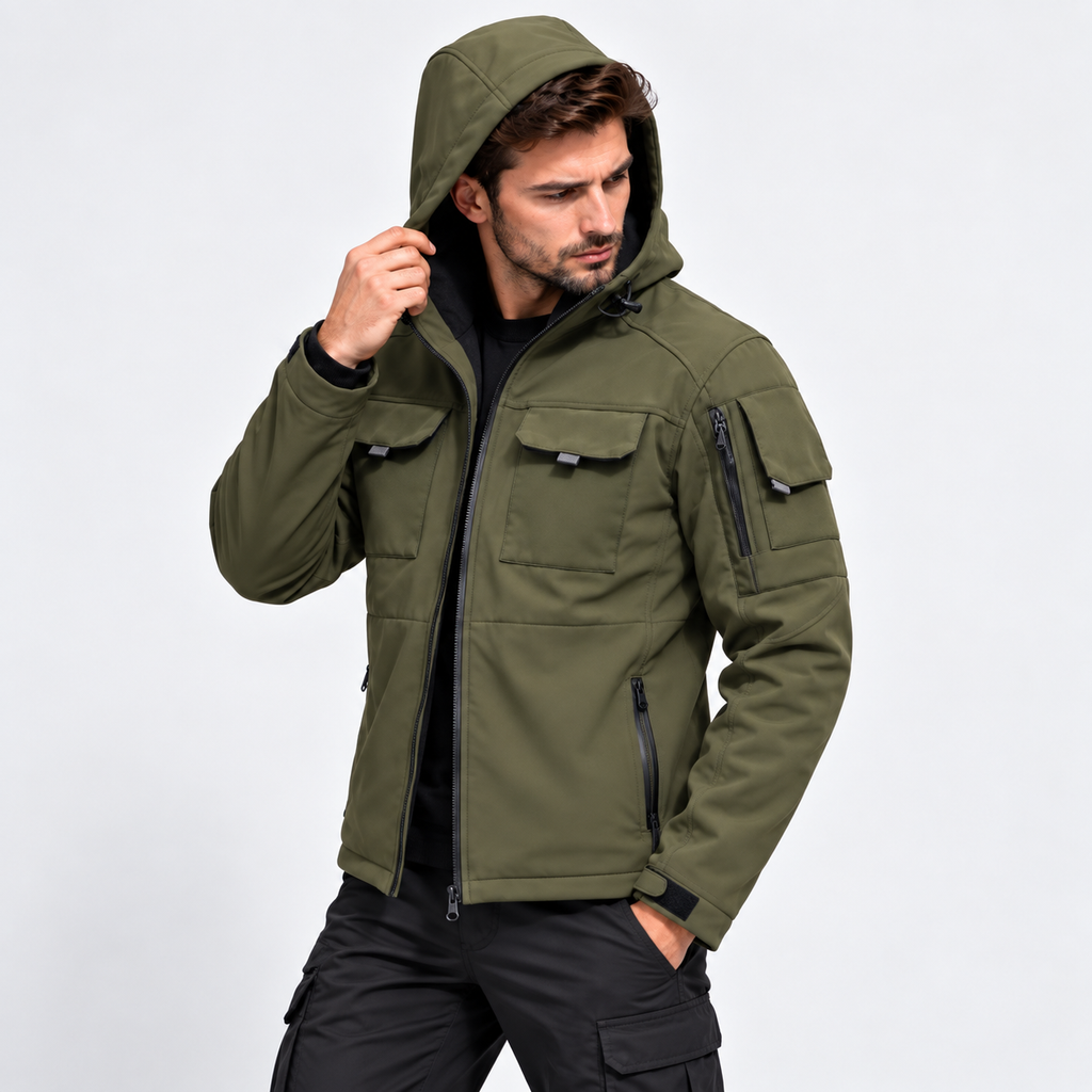 Men’s Hooded Softshell Outdoor Jacket