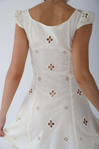 Isabella | vintage geborduurde fishtail midi jurk