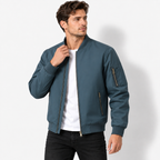 Claude Men’s Transitional Bomber Jacket – Spring & Autumn Casual Outerwear