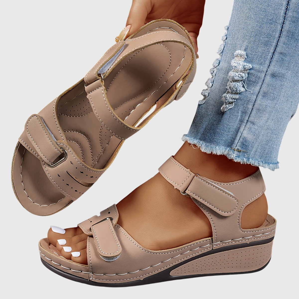 Crystal | Comfortabel verstelbare sandalen dames zomerschoenen