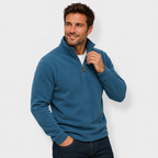 Men's Fleece Half-Zip Stand Collar Sweatshirt