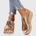 Veronica | Stijlvol espadrille sandalen dames plateau schoenen