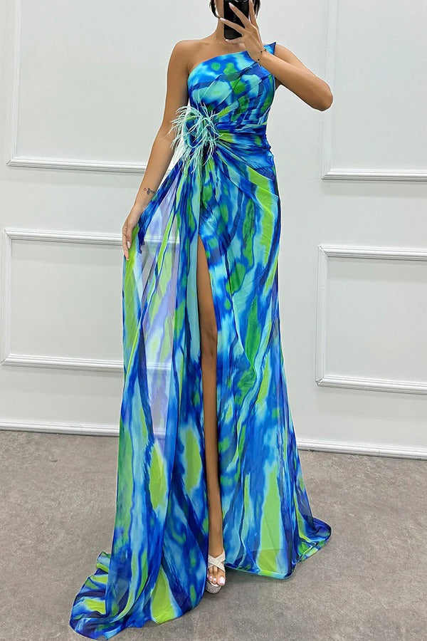 Isla | Kleurrijke maxi jurk elegant bruiloft
