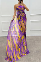 Isla | Kleurrijke maxi jurk elegant bruiloft