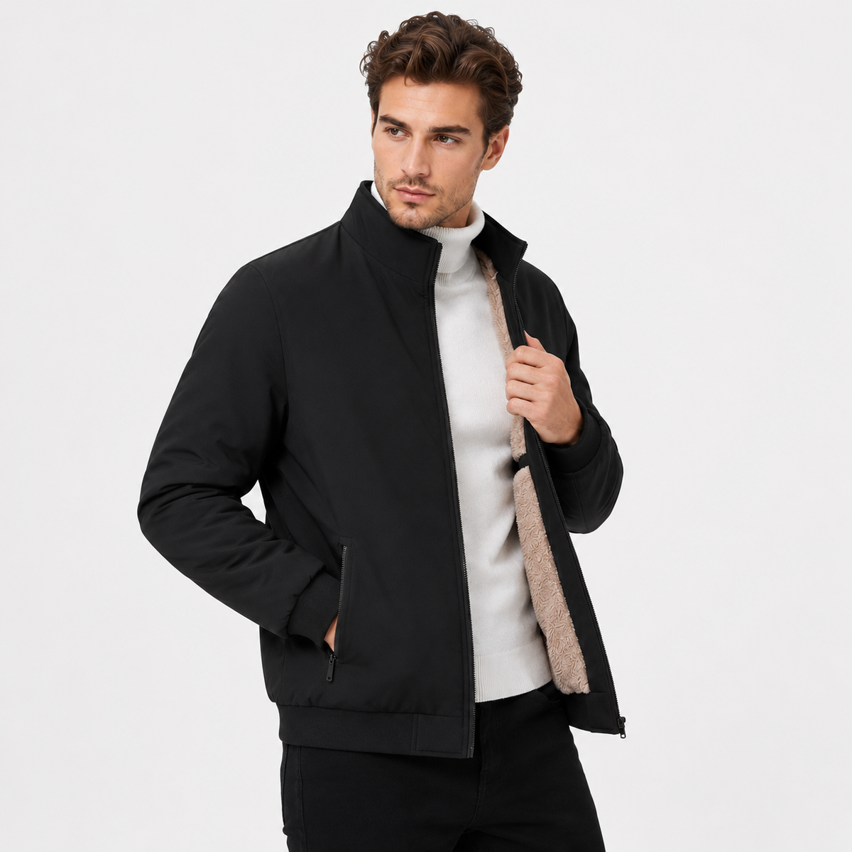 Men’s Fleece Jacket – Extra Thick & Warm for Cold Days