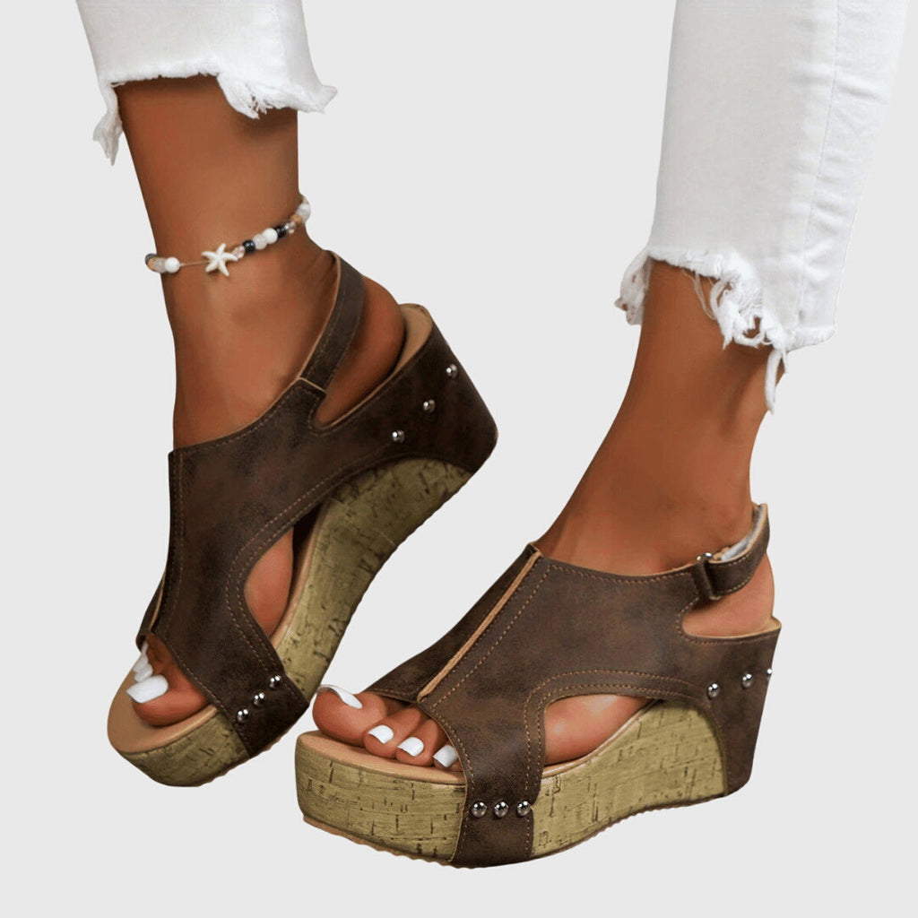 Lydia | Comfortabel sleehak sandalen plateau zomerschoenen dames