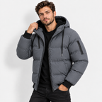 Men’s Hooded Fleece-Lined Padded Jacket