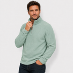Men's Fleece Half-Zip Stand Collar Sweatshirt