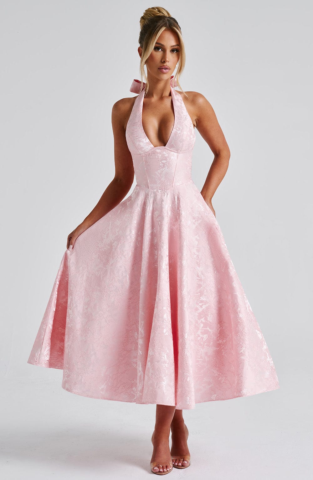 Hailey | Halter midi jurk elegant bruiloft