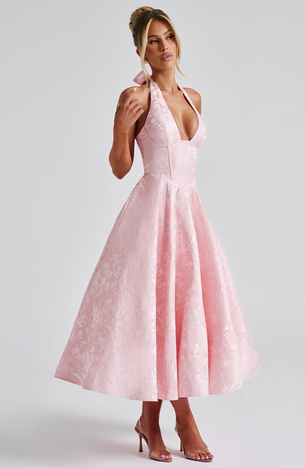 Hailey | Halter midi jurk elegant bruiloft