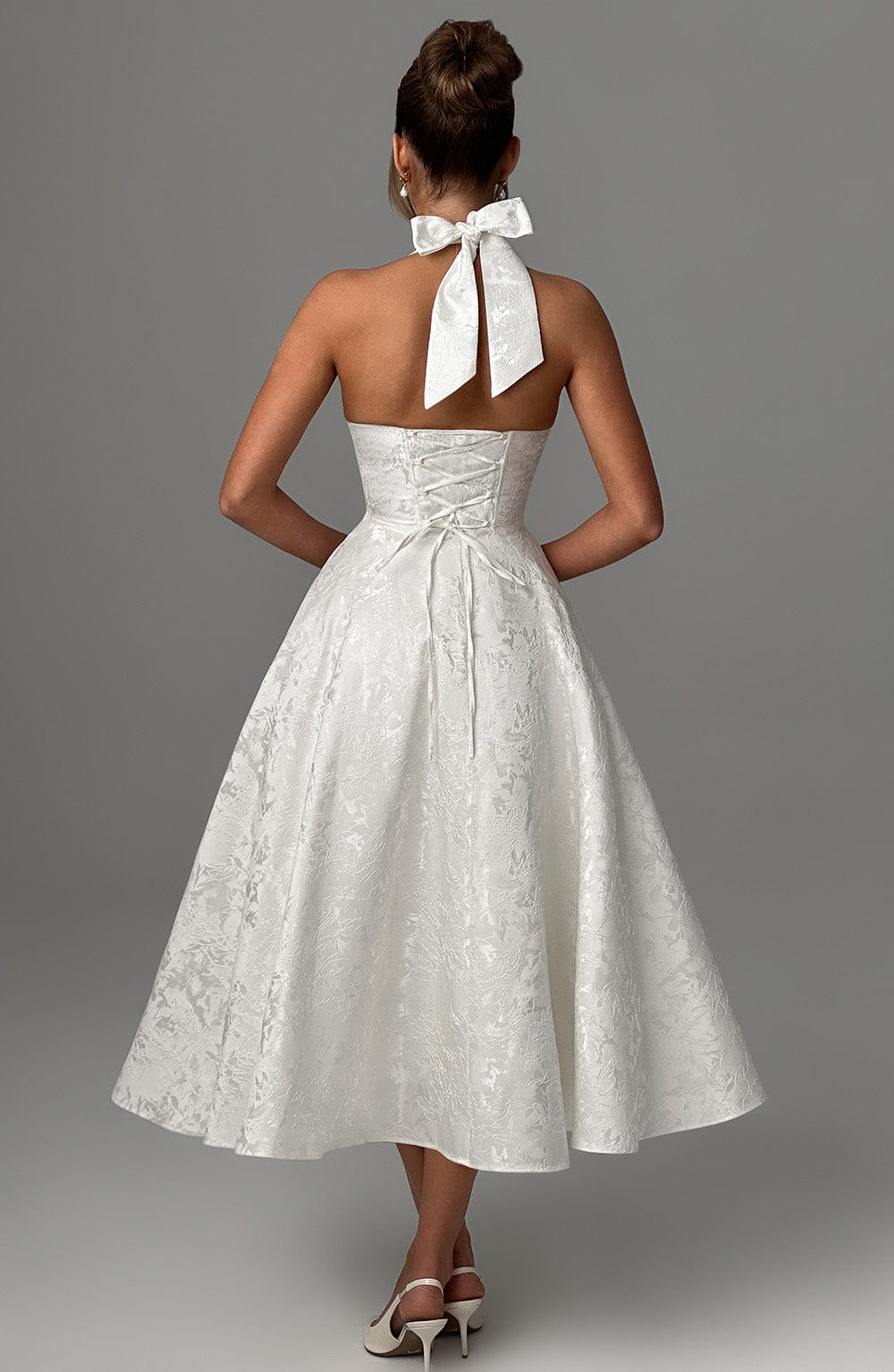 Hailey | Halter midi jurk elegant bruiloft