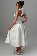 Hailey | Halter midi jurk elegant bruiloft