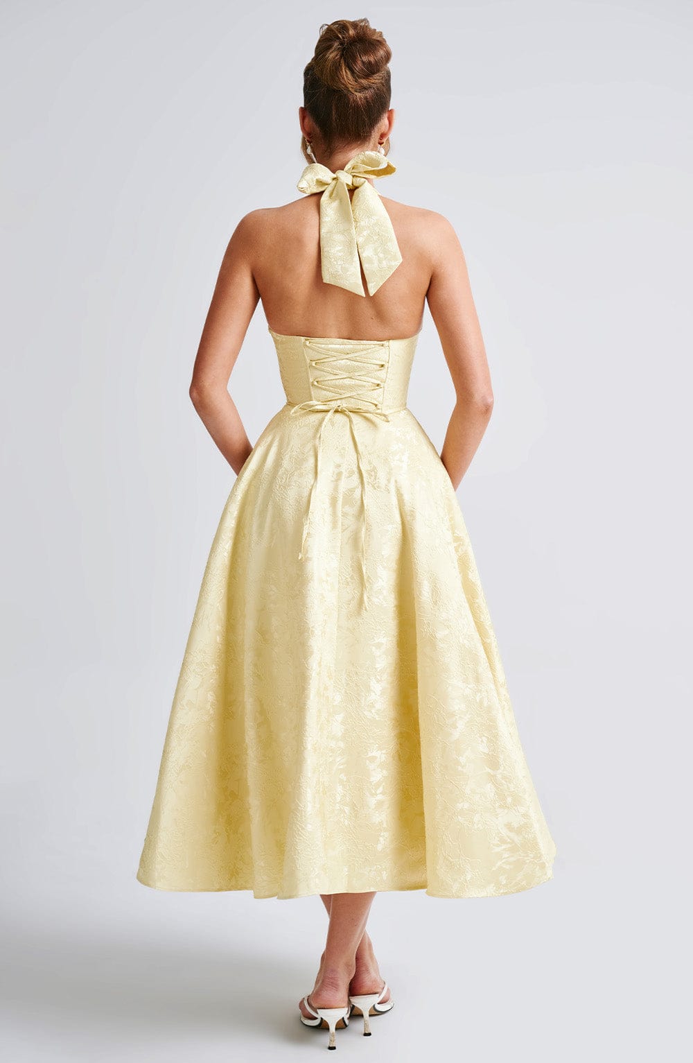 Hailey | Halter midi jurk elegant bruiloft