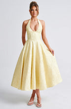 Hailey | Halter midi jurk elegant bruiloft