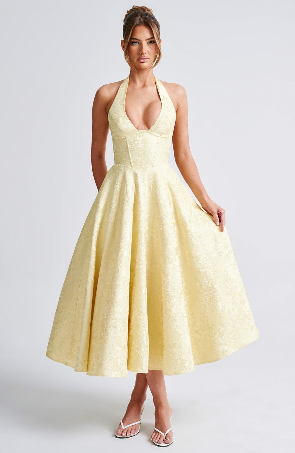 Hailey | Halter midi jurk elegant bruiloft
