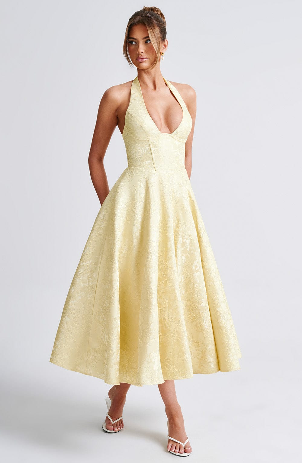 Hailey | Halter midi jurk elegant bruiloft