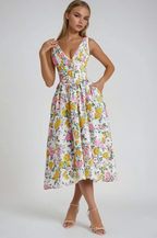 Edith | Luchtige bloemen zomerjurk elegant casual