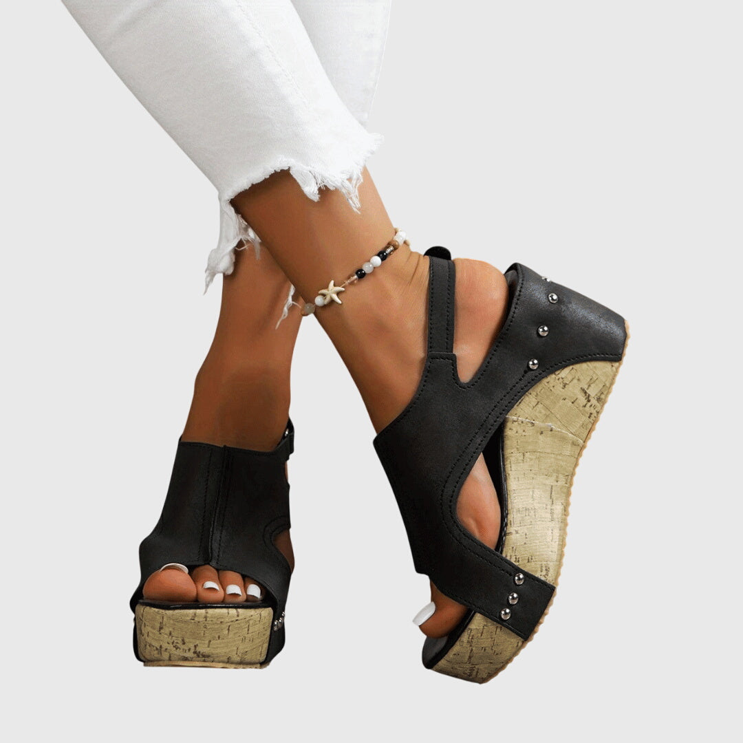 Lydia | Comfortabel sleehak sandalen plateau zomerschoenen dames