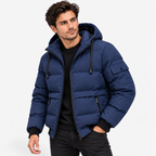 Men’s Winter Hooded Jacket – Removable Hood Casual Loose-Fit Coat