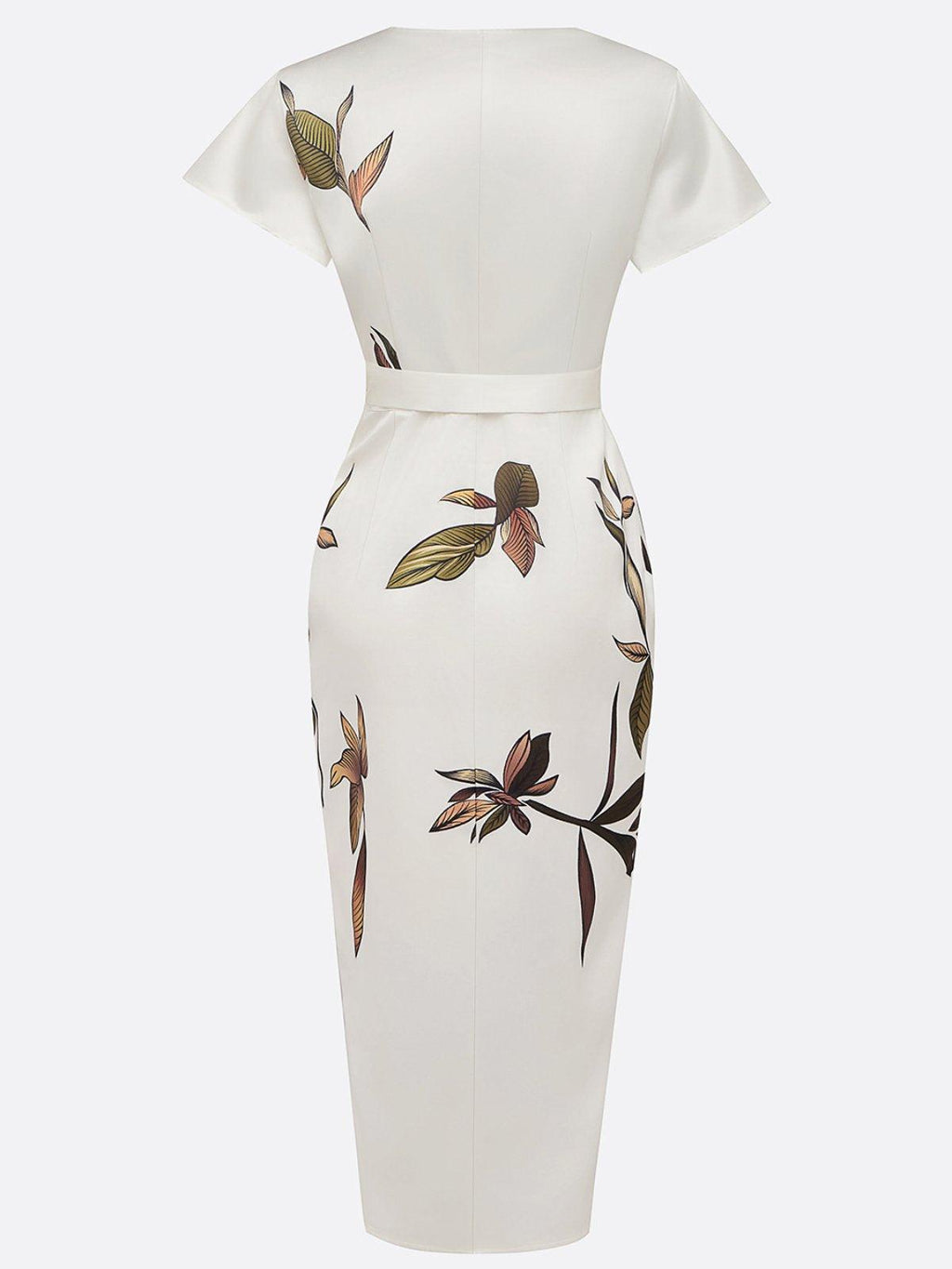 Julianne | Elegante wikkel maxi jurk print getailleerd
