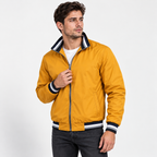 Men’s Stand Collar Pilot Jacket – Color Block Casual Sportswear