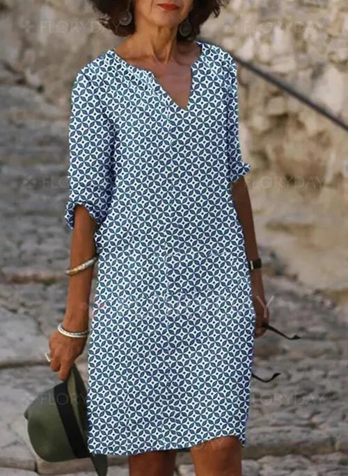 Karine | luchtige zwierige midi jurk casual zomer