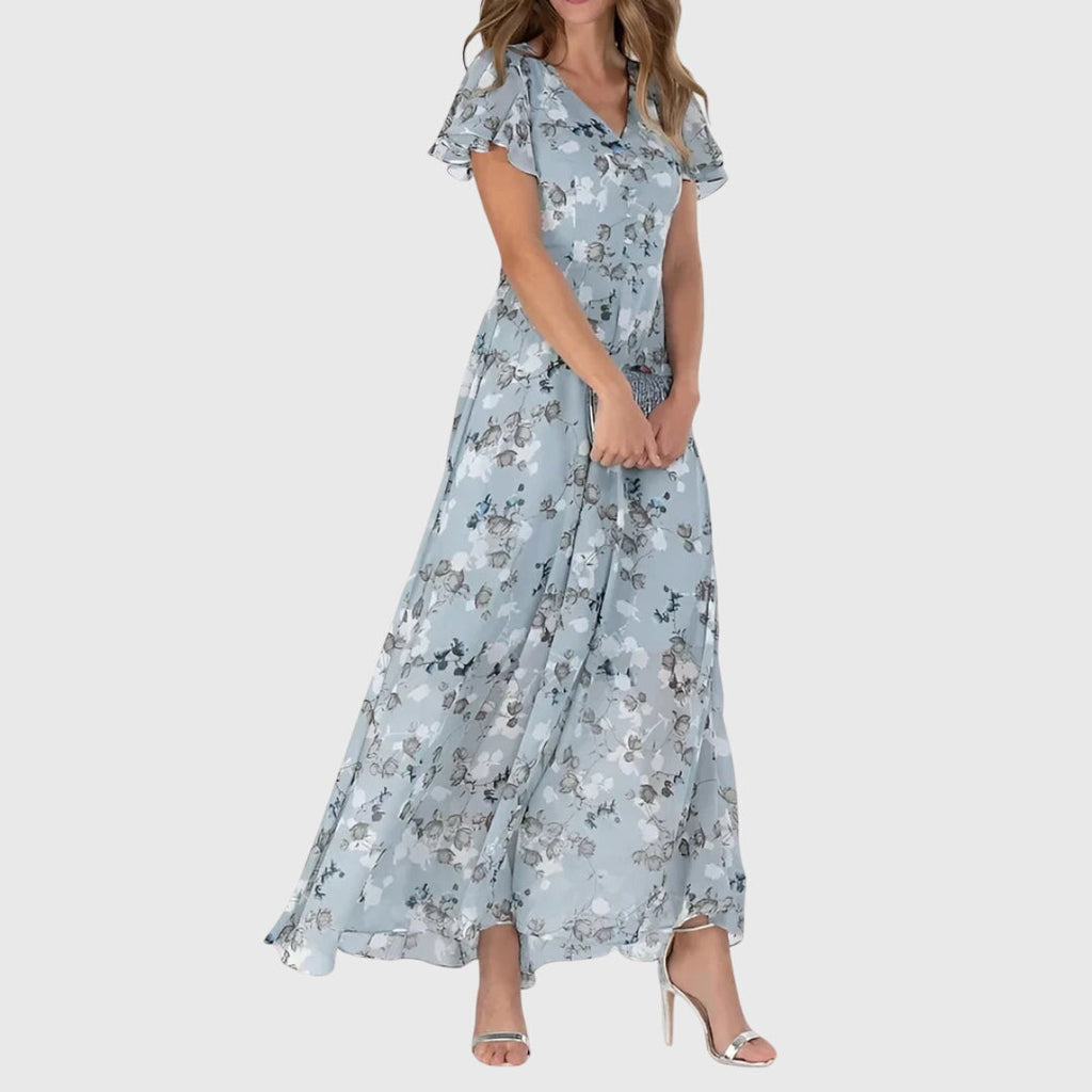 Lola | stijlvolle bloemen midi jurk zomer