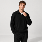 Men's Ribbed Half-Zip Knit Sweater