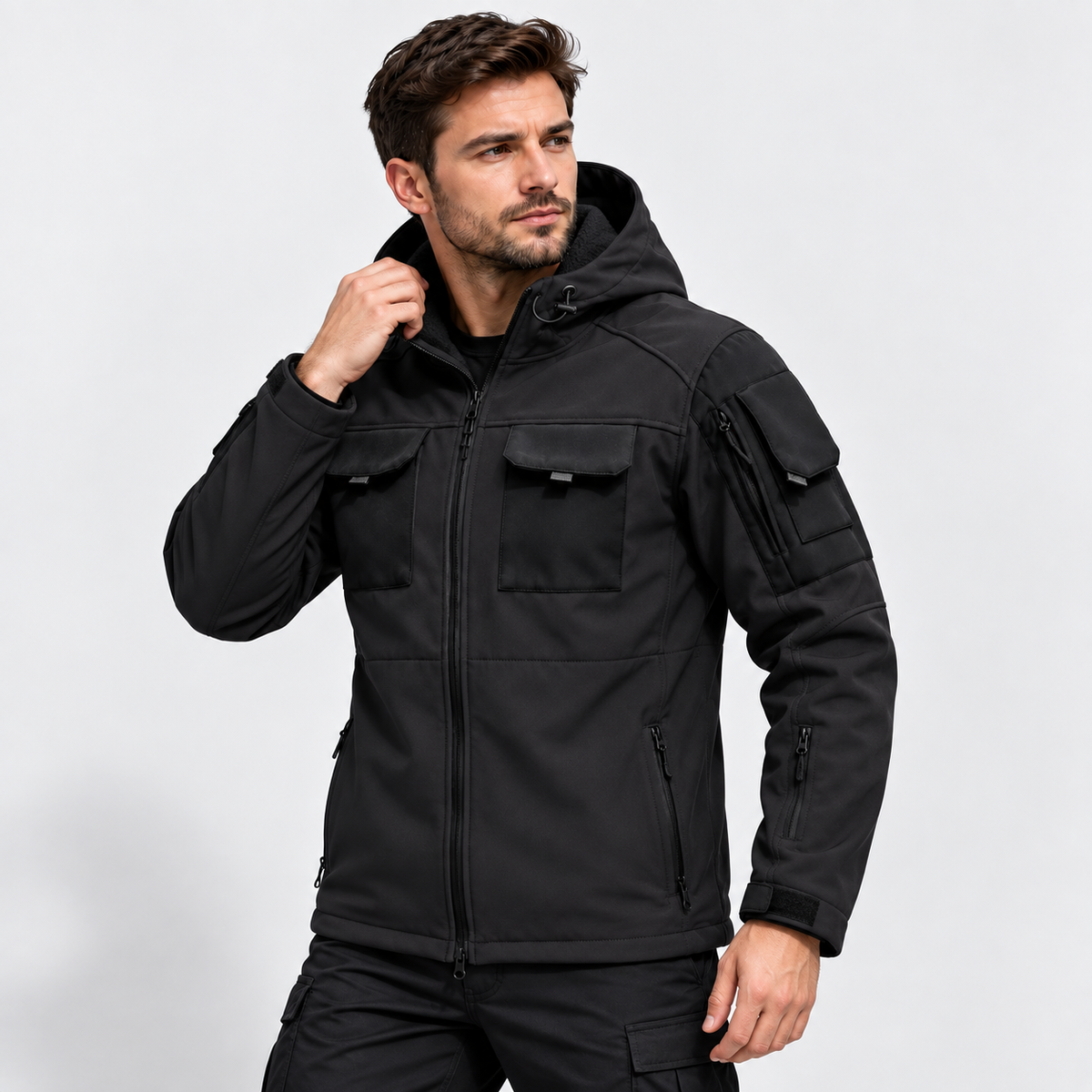 Men’s Hooded Softshell Outdoor Jacket