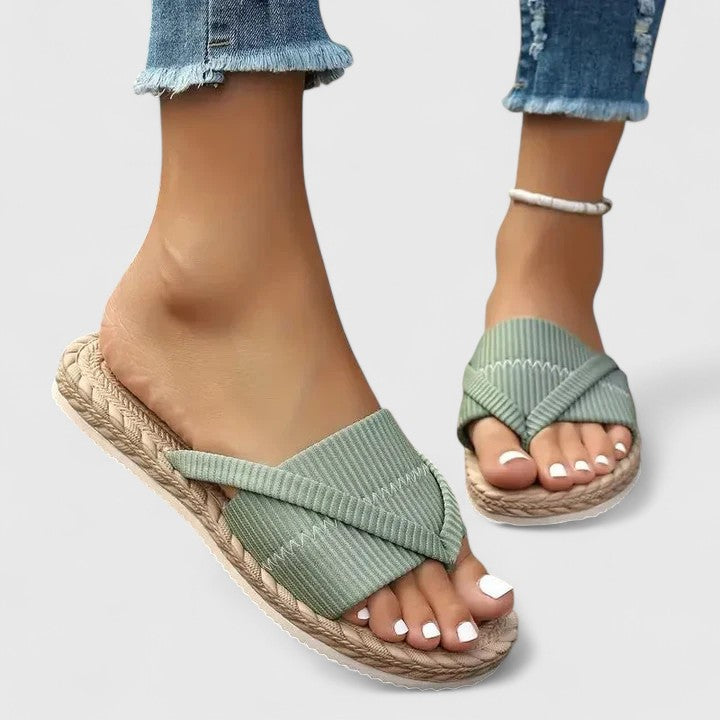 Gisandra | Comfortabel gevlochten sandalen espadrilles dames