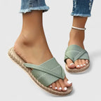 Gisandra | Comfortabel gevlochten sandalen espadrilles dames
