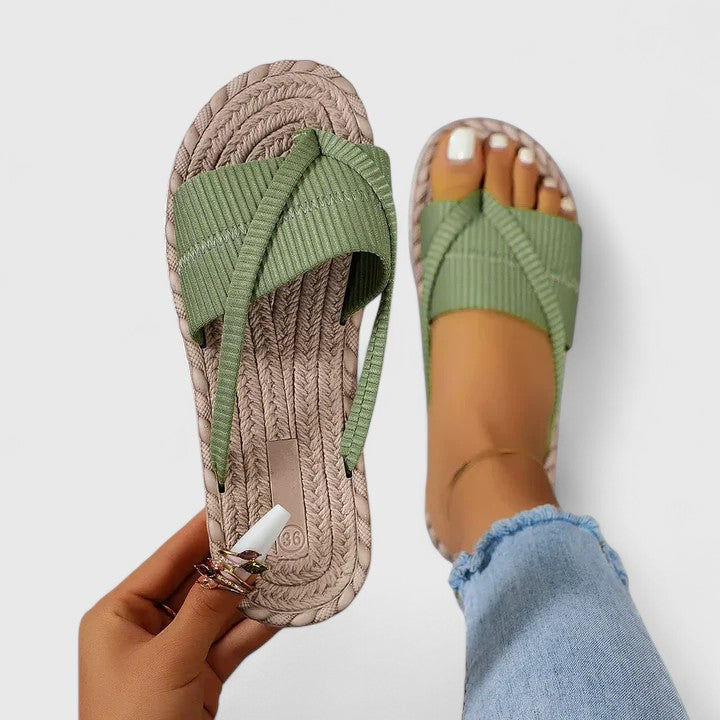 Gisandra | Comfortabel gevlochten sandalen espadrilles dames