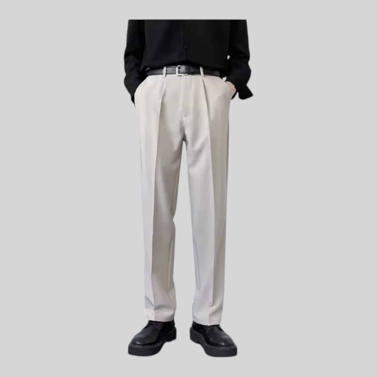 Loose-Fit Men’s Trousers with Straight Legs