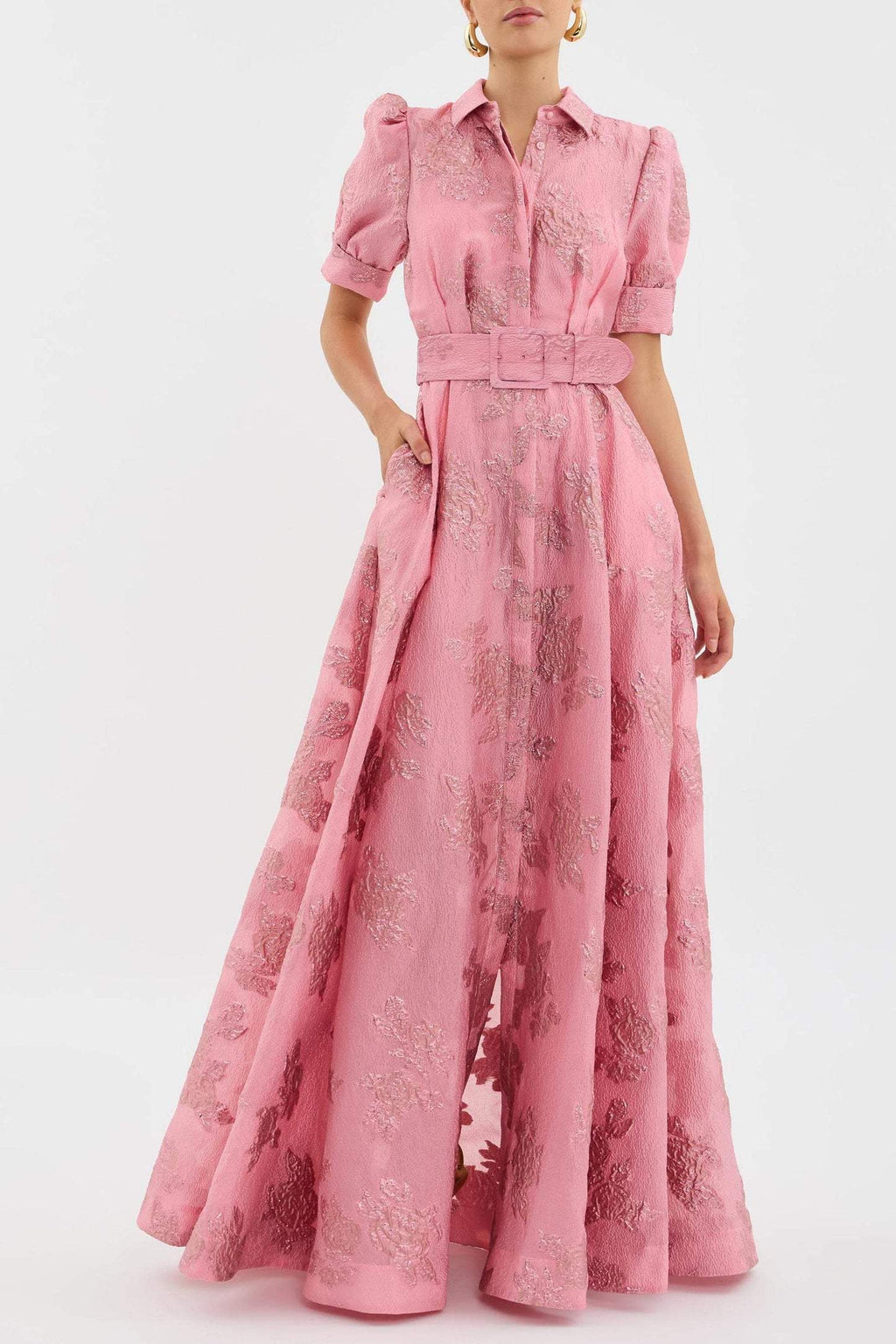 Bianca | Retro midi jurk hoge taille vintage elegant