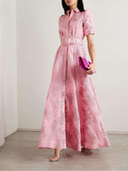 Bianca | Retro midi jurk hoge taille vintage elegant