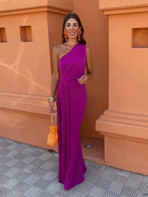 Dove | Elegante getailleerde maxi jurk bruiloft feest