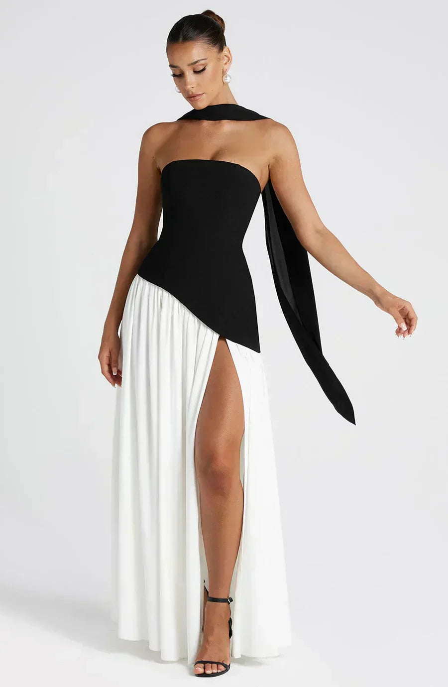 Julia | Asymmetrische maxi jurk modern bruiloft