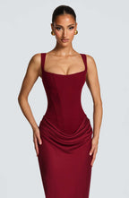 Jasmine | Mouwloze bodycon maxi jurk elegant