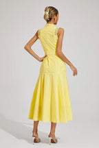 Lily | Mouwloze kant midi jurk elegant bruiloft